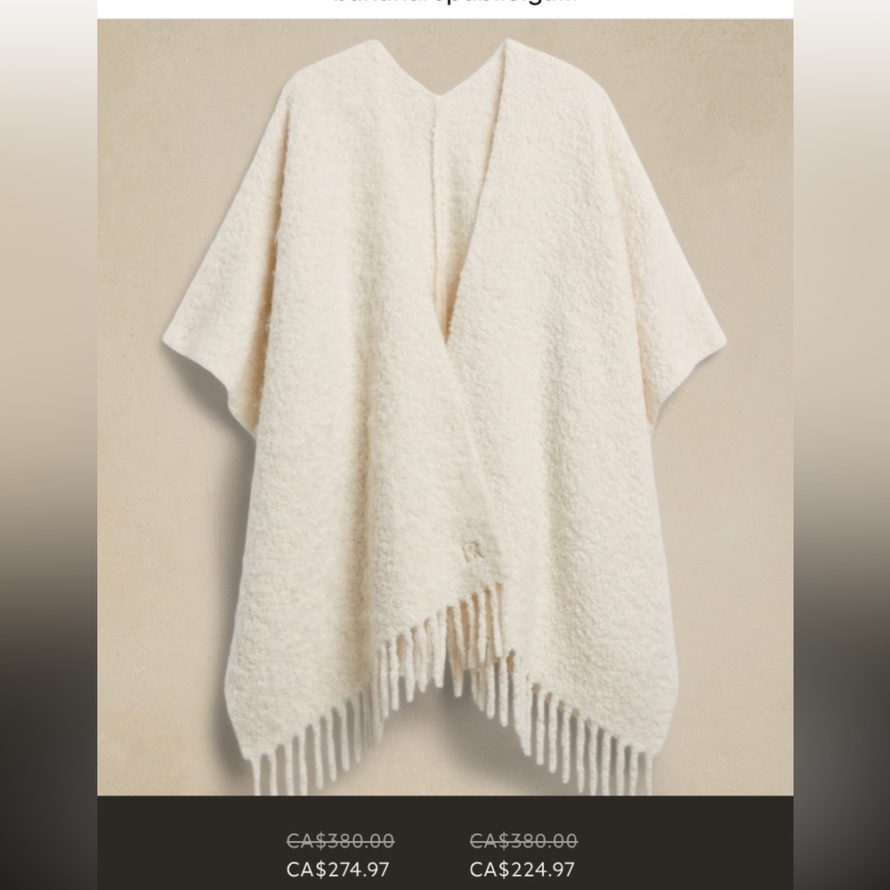 Women’s Italian Bouclé Poncho